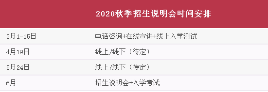 諾科學(xué)校2020秋招安排