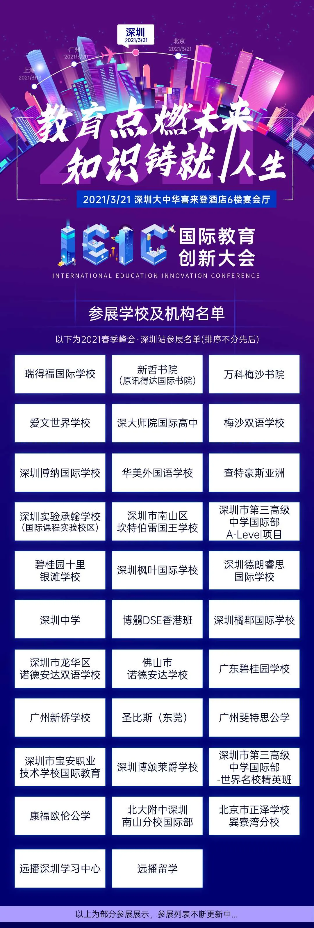 3月21日IEIC國際教育創(chuàng)新大會(huì)春季峰會(huì)·深圳站擬參機(jī)構(gòu)