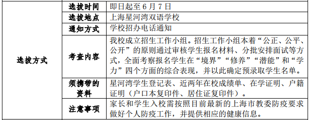 星河灣雙語學(xué)校高中國際課程班選拔方式